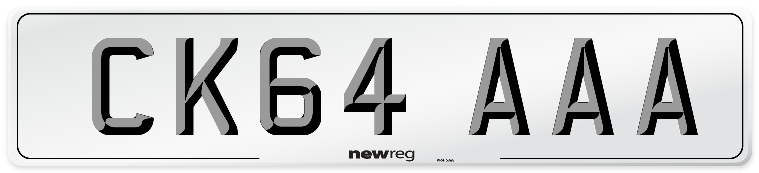 CK64 AAA Number Plate from New Reg